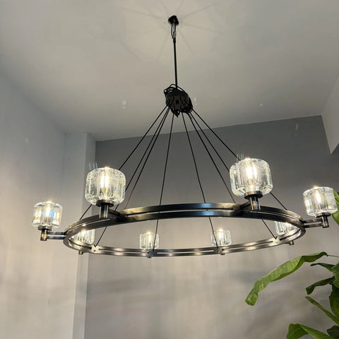 Demaret Round Chandelier 60" for Living Room, Bedroom, Dining Table