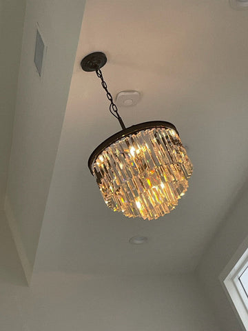 1920s Odeon 7-Layer Crystal Round Chandelier 44"