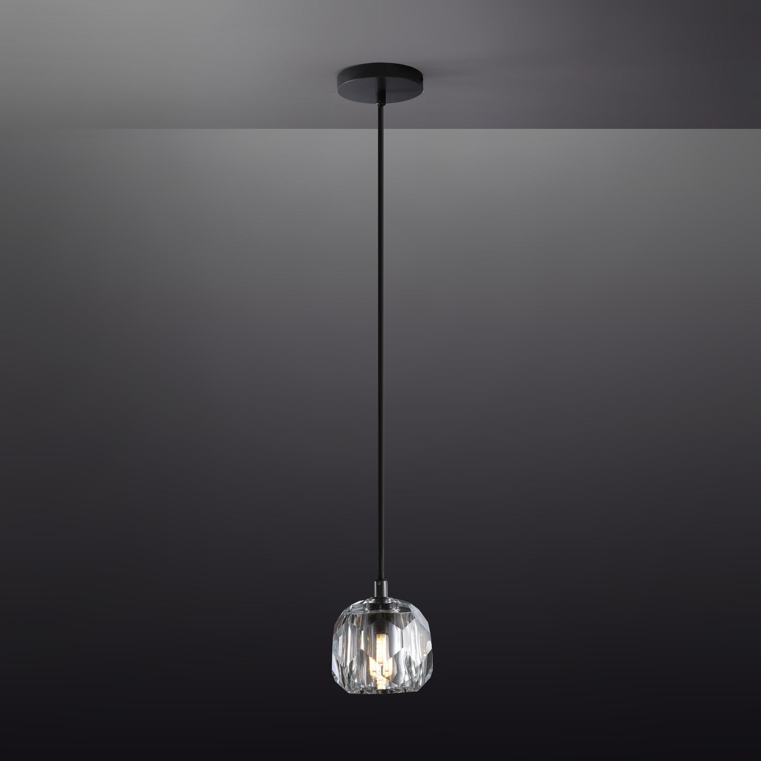 Boule Modern Crystal Kitchen Island Pendant Light(Rod)