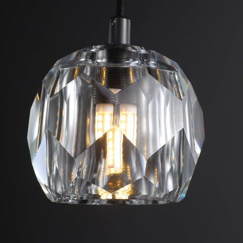 Boule Modern Crystal Kitchen Island Pendant Light(Rod)