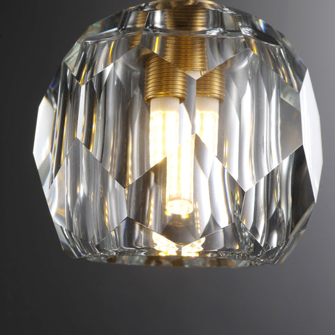 Boule Modern Crystal Kitchen Island Pendant Light(Cord)