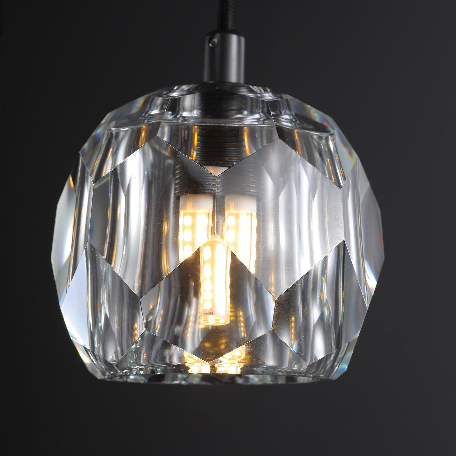 Boule Modern Crystal Kitchen Island Pendant Light(Cord)