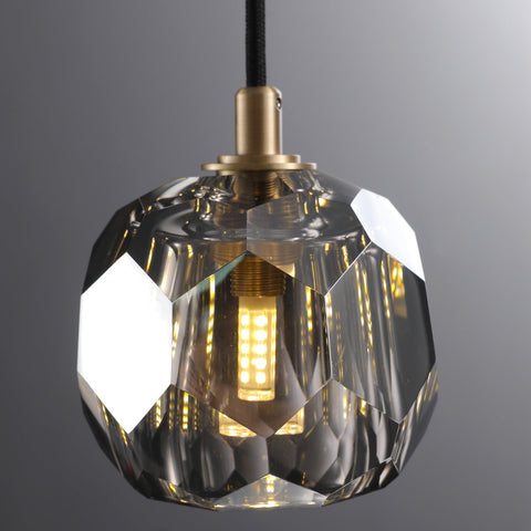 Boule Modern Crystal Kitchen Island Pendant Light(Cord)