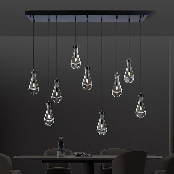 Modern Raindrop Rectangle Chandelier 22" 36" 47" 54" 72"