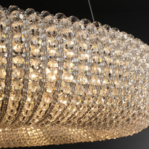 Halo Crystal Aperture Round Chandelier D72"