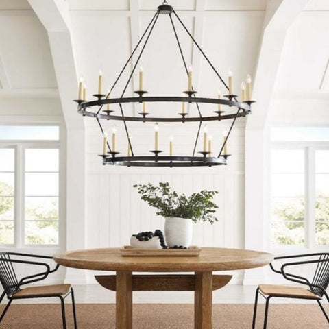 Alijah Two Tiered Chandelier 43'' 53'' 63''D