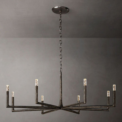 Avar Forged Round Chandelier 60"D