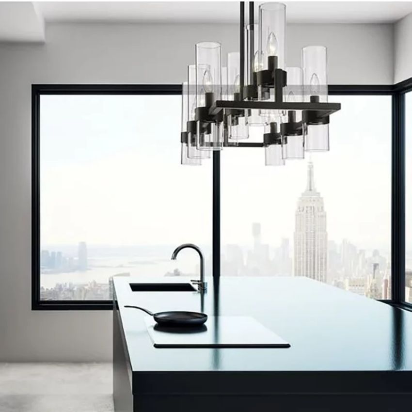 Brio Rectangular Chandelier 43"