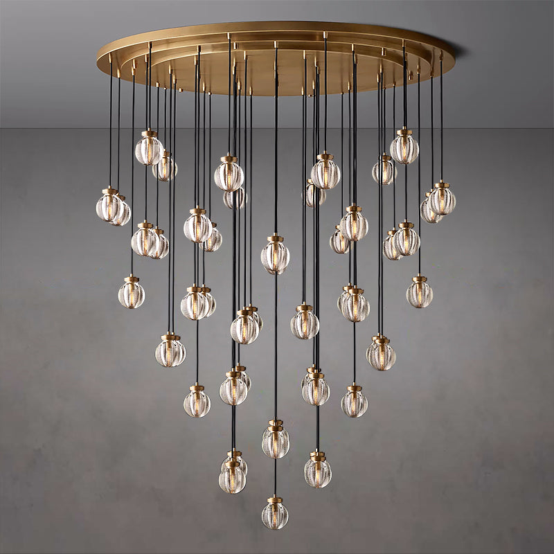 Pearl Round Chandelier 60"