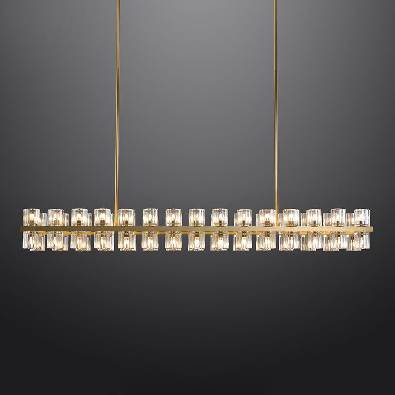 Arcachon Crystal Rectangular Chandelier 54"