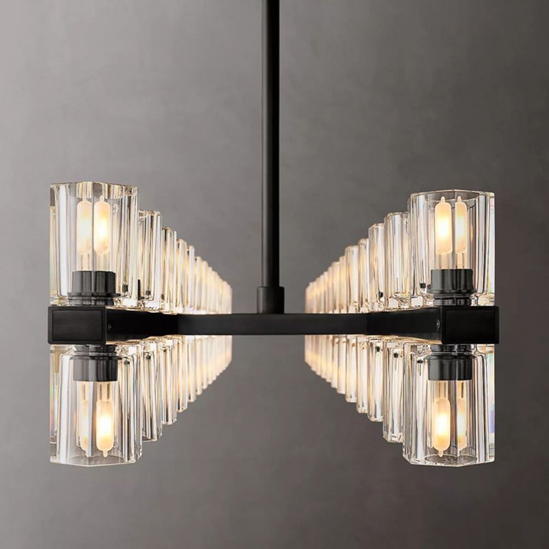 Arcachon Crystal Rectangular Chandelier 54"