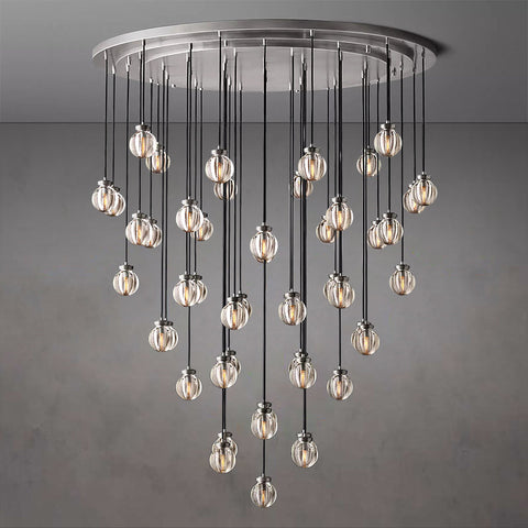 Pearl Round Chandelier 60"