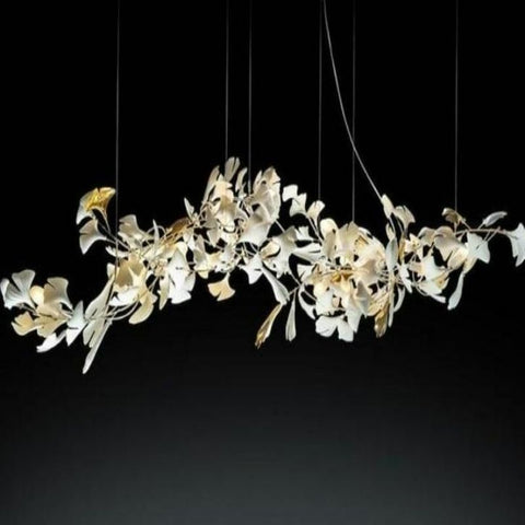 Ceramic Ginkgo Branch Chandelier Light