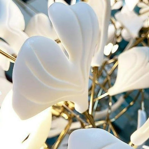 Ceramic Ginkgo Branch Chandelier Light