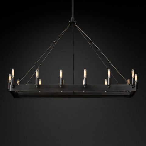 Camino Vintage Filament Rectangle Chandelier