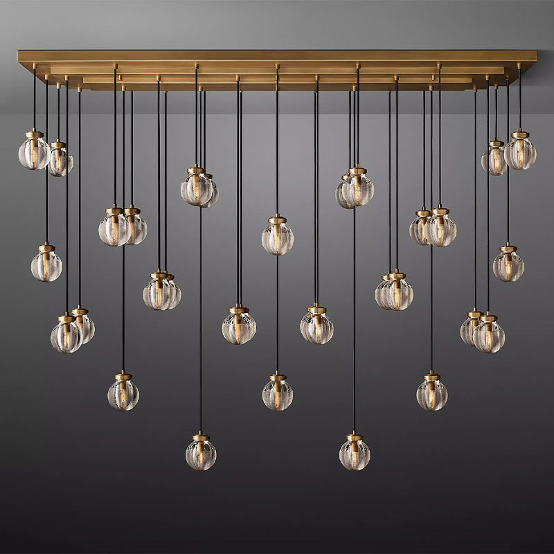 Fantasy Pearl Ball Linear Chandelier 72"