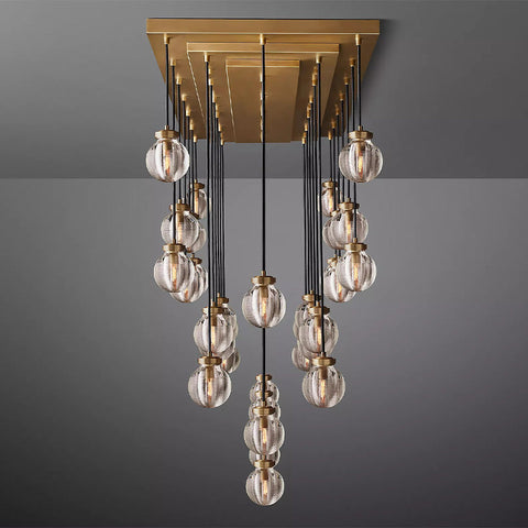 Fantasy Pearl Ball Linear Chandelier 72"