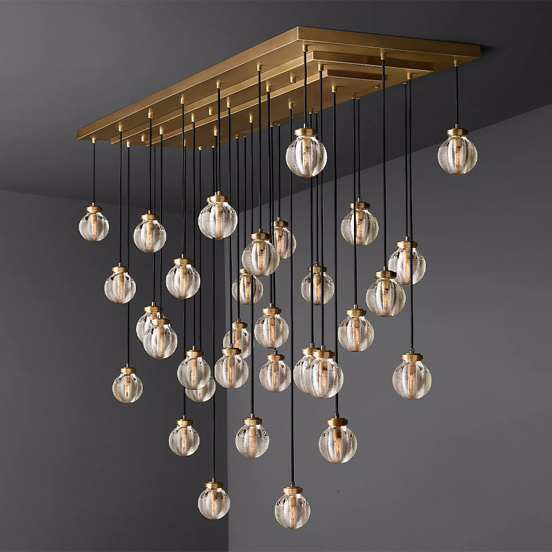 Fantasy Pearl Ball Linear Chandelier 72"