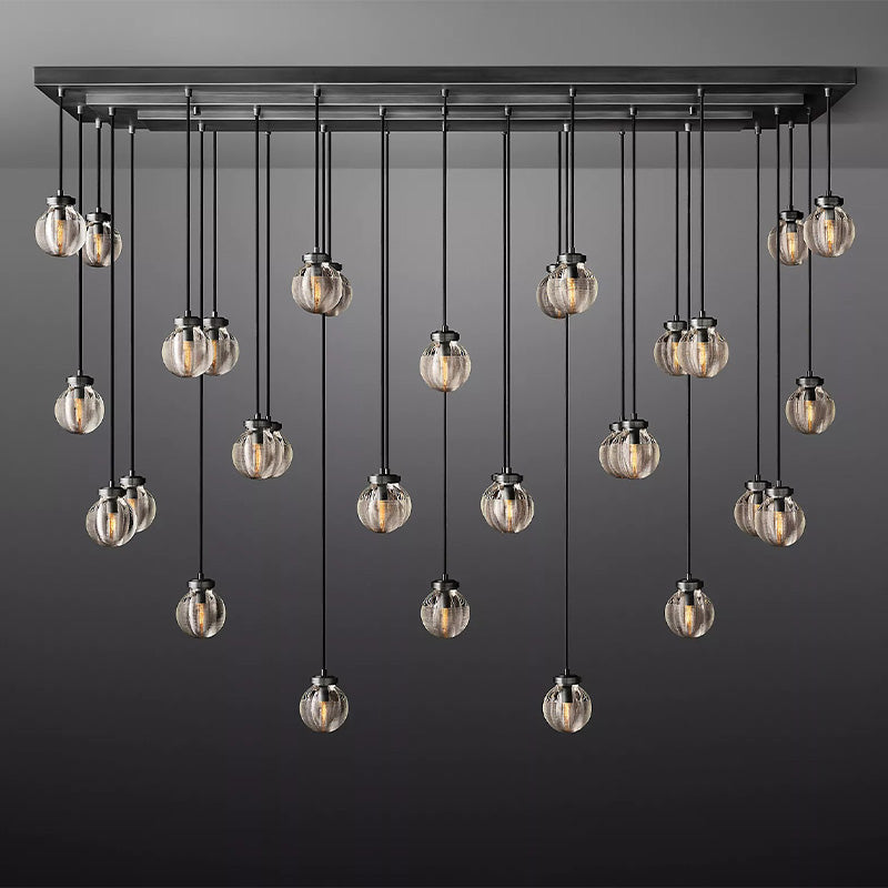 Fantasy Pearl Ball Linear Chandelier 72"