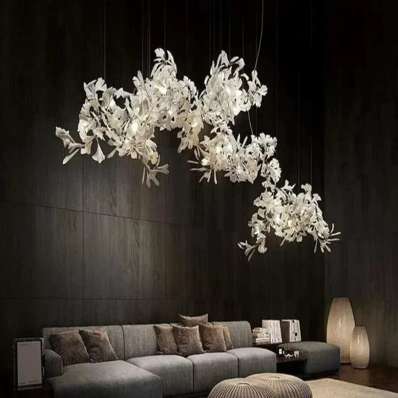 Luxury Ceramic Ginkgo Branch Chandelier