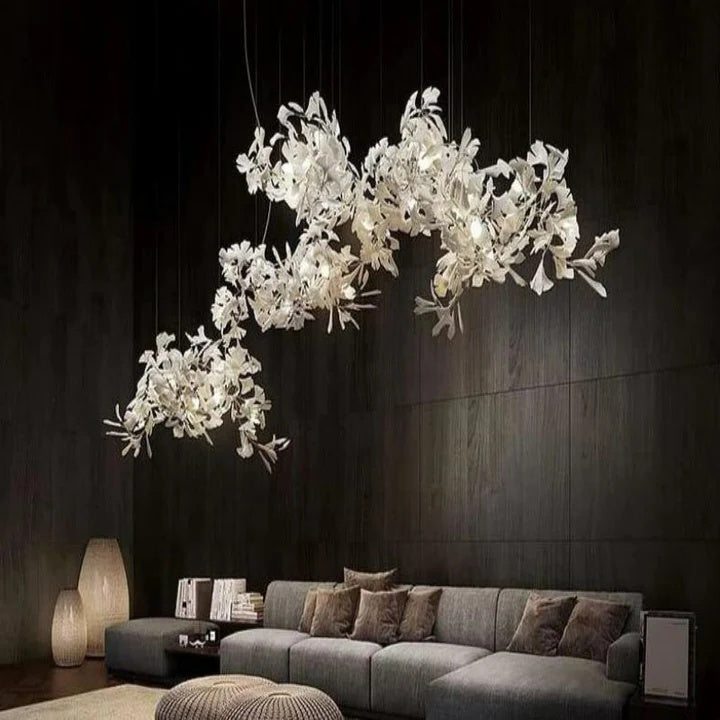 Luxury Ceramic Ginkgo Branch Chandelier