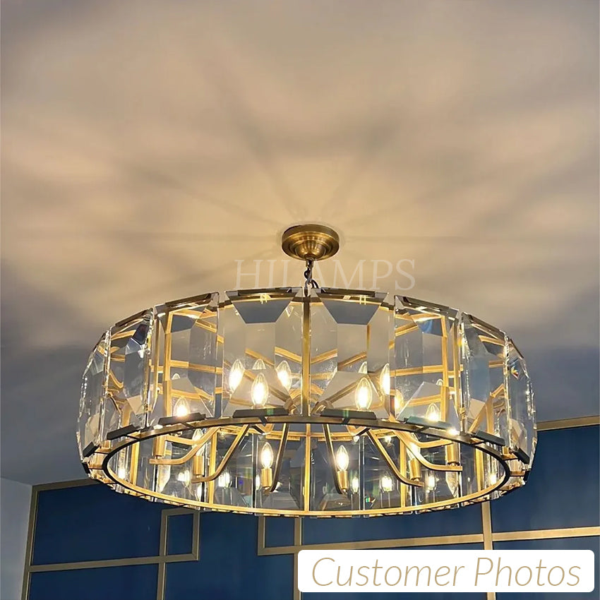 Harlow Calcite Round Chandelier 60"