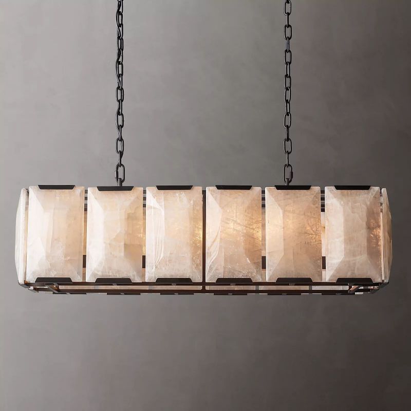 Harlow Calcite Rectangular Chandelier 42"