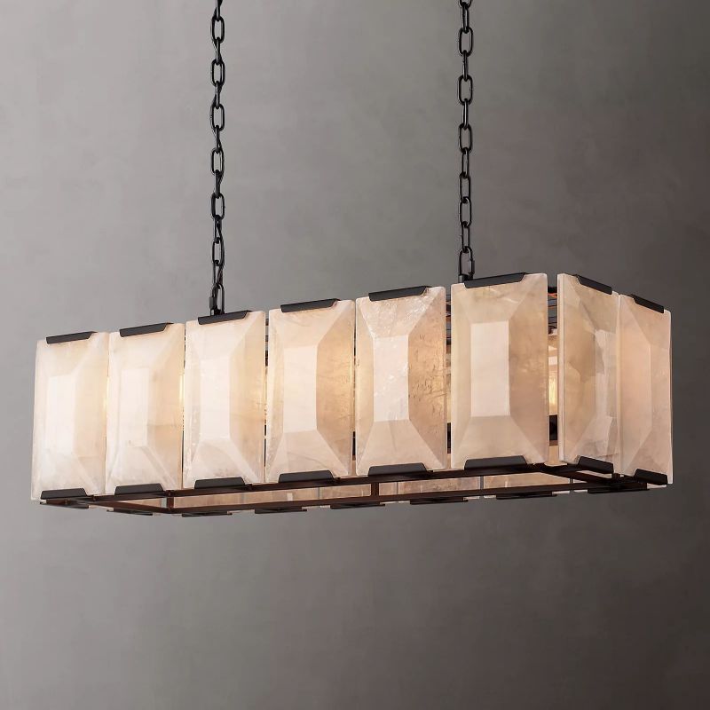 Harlow Calcite Rectangular Chandelier 42"