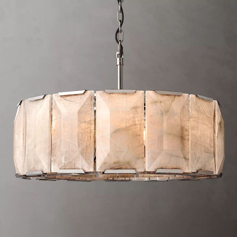 Harlow Calcite Round Chandelier 31"