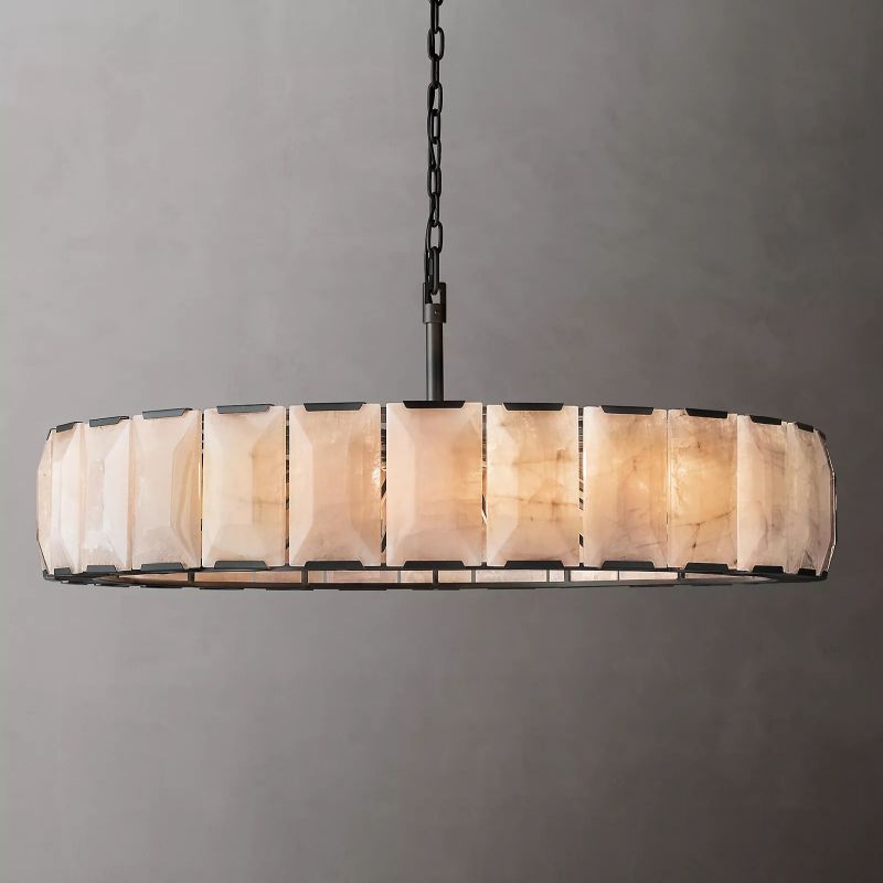 Harlow Calcite Round Chandelier 60"