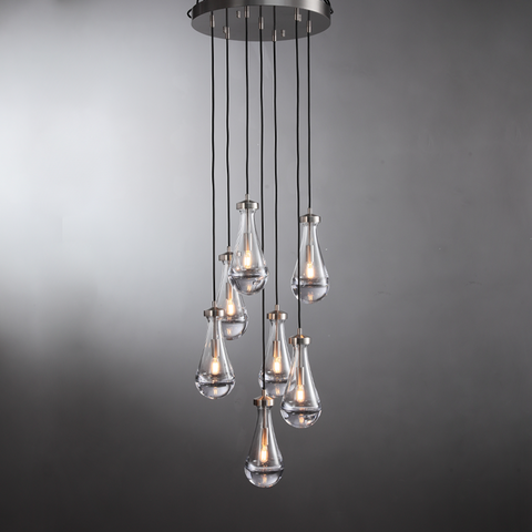 Modern Luxury Raindrop Round Chandelier,Raindrop Pendant Chandelier 5" 8" 14" 18" 36" 47" 60"