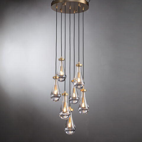 Modern Luxury Raindrop Round Chandelier,Raindrop Pendant Chandelier 5" 8" 14" 18" 36" 47" 60"