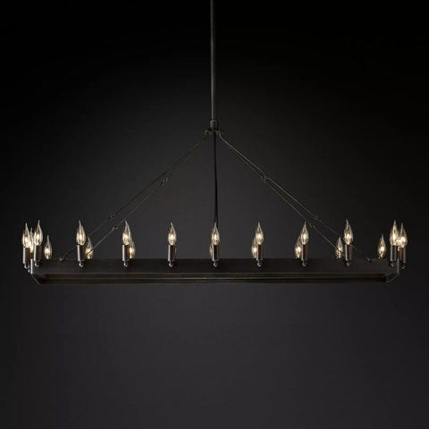 Camino Vintage Candelabra Rectangular Chandelier