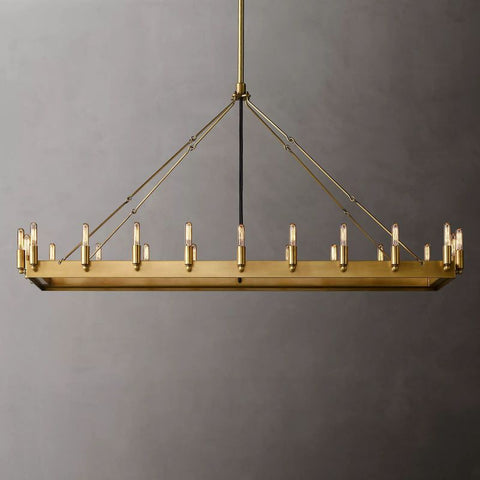 Camino Vintage Filament Rectangular Chandelier 41" 52"