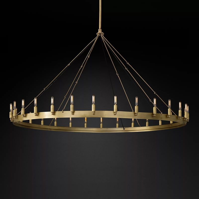 Camino Vintage Filament Round Chandelier 38" 50" 63" 73"