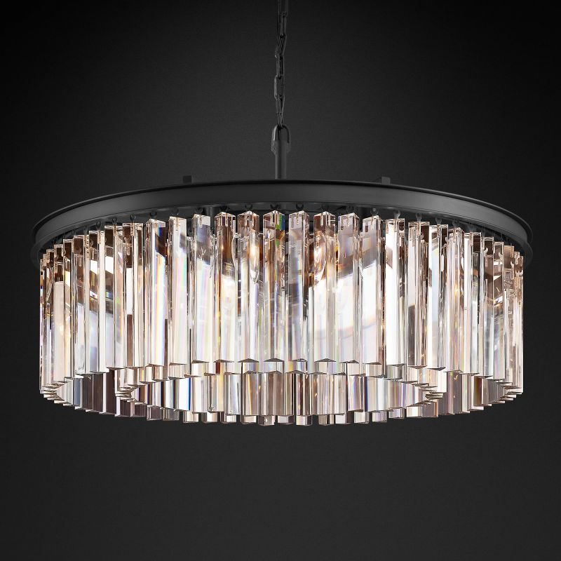 1920s Odeon Round Chandelier 32"