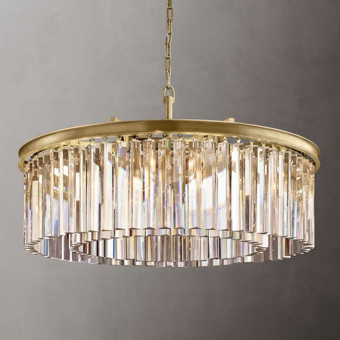 1920s Odeon Round Chandelier 32"