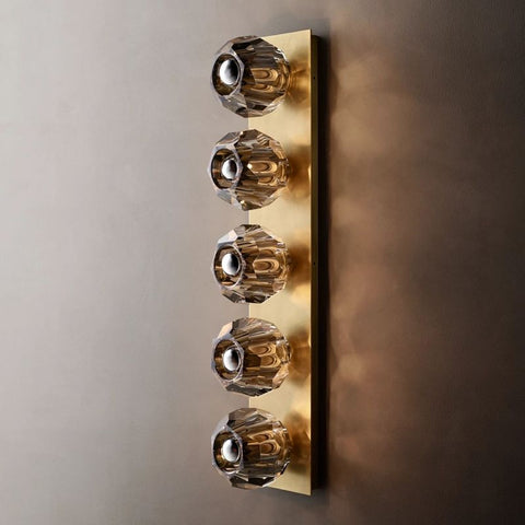 Boule Smoke Glass Linear Wall Lamp (long)