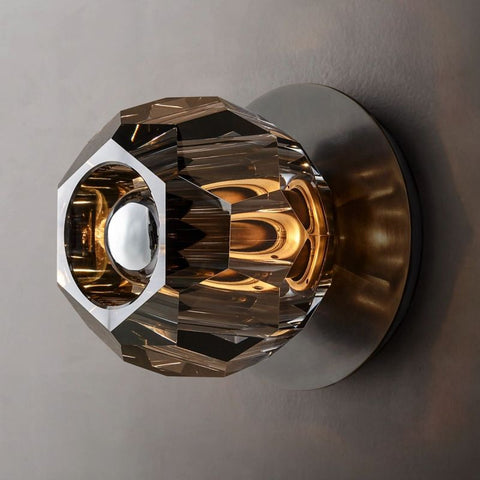 Boule Smoke Glass Petite Wall Lamp