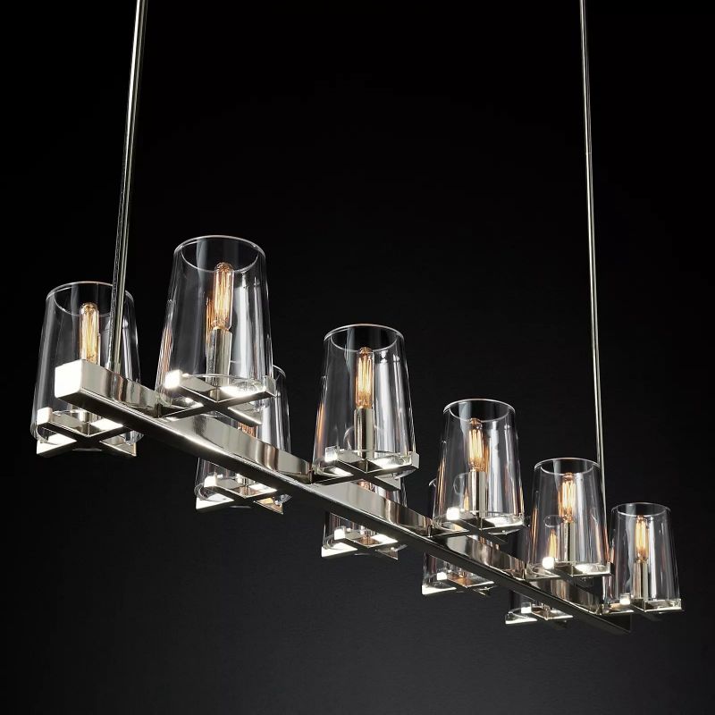 Kuseau Glass Linear Chandelier 60"