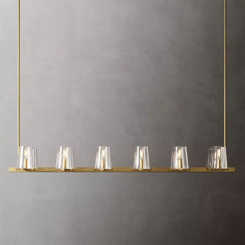 Kuseau Glass Linear Chandelier 60"