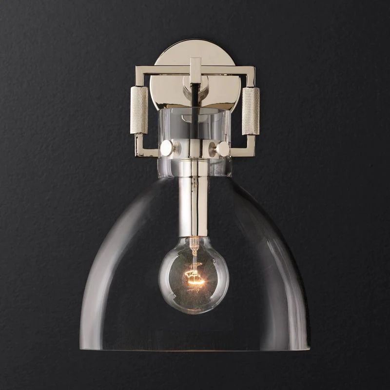 Utilitaire Glass Cloche Sconce 10''