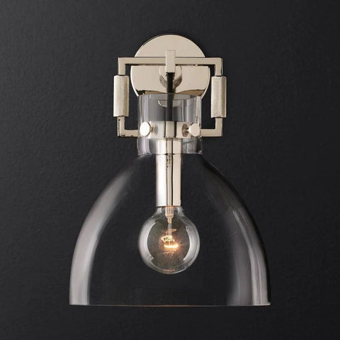 Utilitaire Glass Cloche Sconce 10''