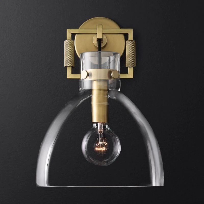 Utilitaire Glass Cloche Sconce 10''