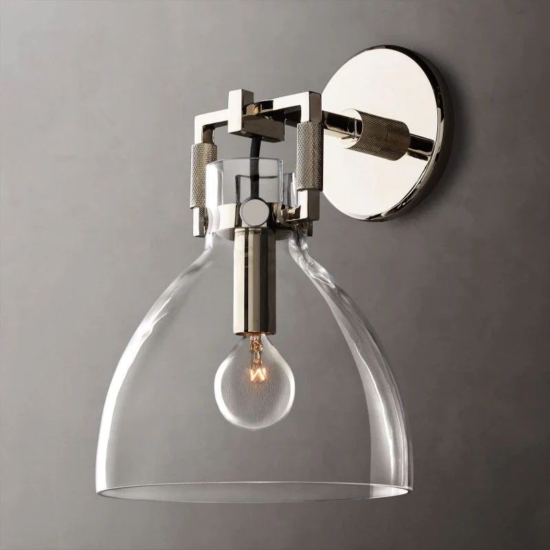 Utilitaire Glass Cloche Sconce 8''