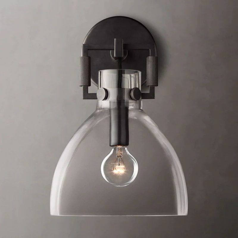 Utilitaire Glass Cloche Sconce 8''