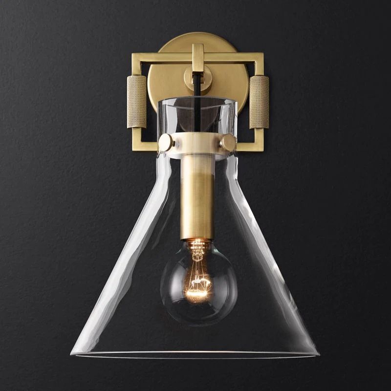 Utilitaire Glass Funnel Sconce