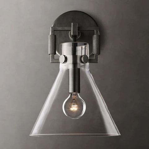 Utilitaire Glass Funnel Sconce