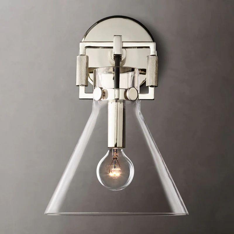 Utilitaire Glass Funnel Sconce