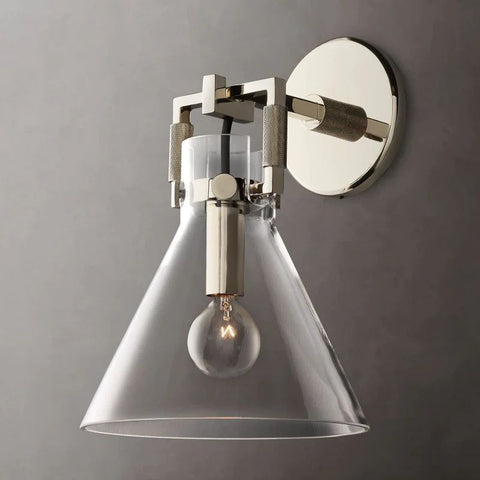 Utilitaire Glass Funnel Sconce